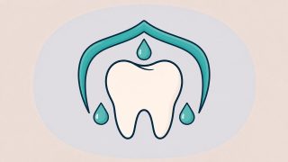 フッ素で守られる歯のイラスト