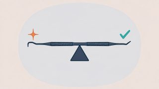 治療のメリットとデメリットを比べるイラスト