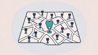 歯科医院の地図のイラスト