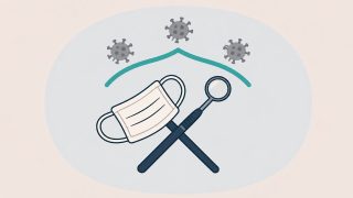 コロナ禍の歯科現場のイラスト