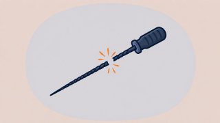 破折した歯科器具のイラスト